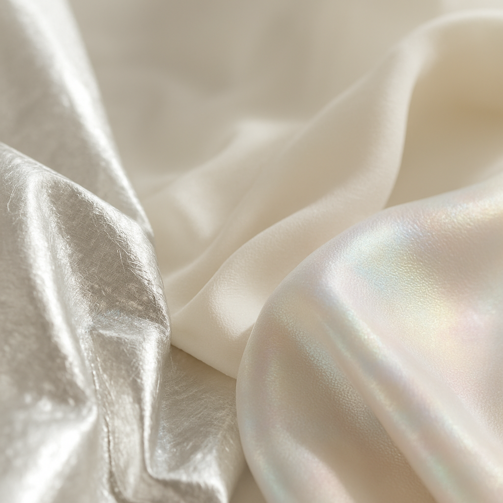Renaissance chrome and iridescent textile detail
